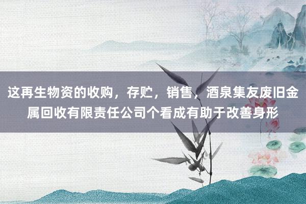 这再生物资的收购，存贮，销售，酒泉集友废旧金属回收有限责任公司个看成有助于改善身形